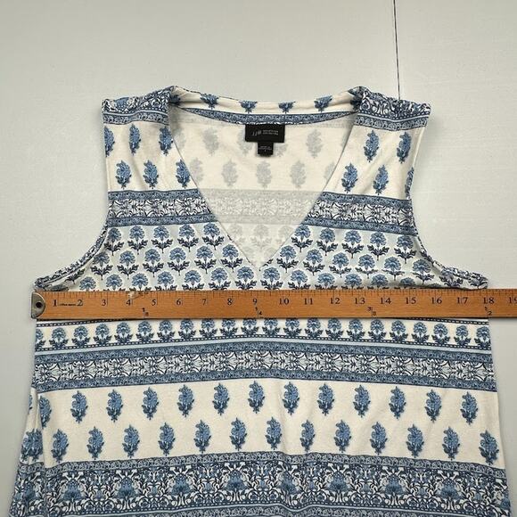 J Jill Dress Womens Small Blue Floral Pockets Stretch Comfort Beach Boho Preppy - Picture 10 of 13